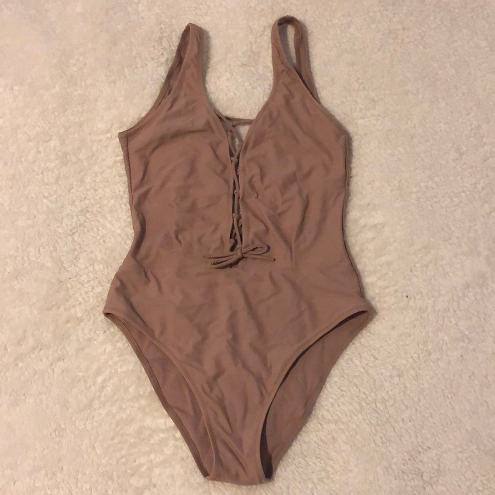 Nasty gal swim suit one piece tie front
